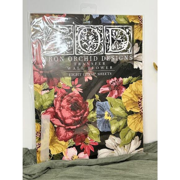 WALL FLOWER - IOD Transfer Pad - Eight 12"x16" Sheets - Brand New - Picture 1 of 2